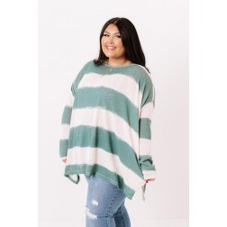 Think A ke Knit Top in Teal Curves