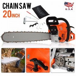 52cc oline Chain Saw Cutting Wood  Sawing Aluminum case Chain Saw