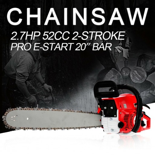 52CC Engine Petrol Chain Saw With 20 Bar Chain Handle+Saw Repair Tool Set Hot