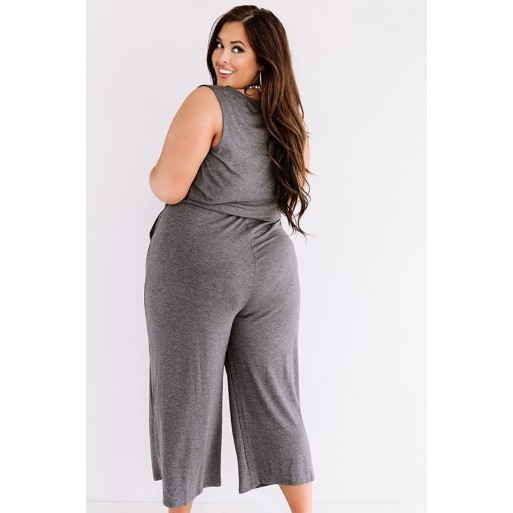 Around Jumpsu  In Charcoal Curves
