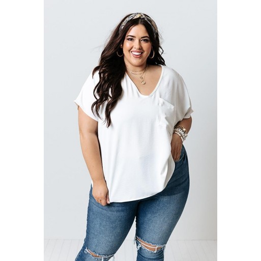 Eas  Go Shift Top in White Curves