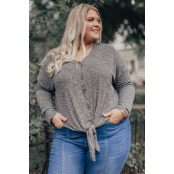 Button Up Top In Dark Gre  Curves