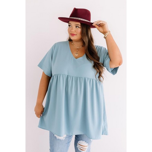 Babydoll Top In Airy   Curves